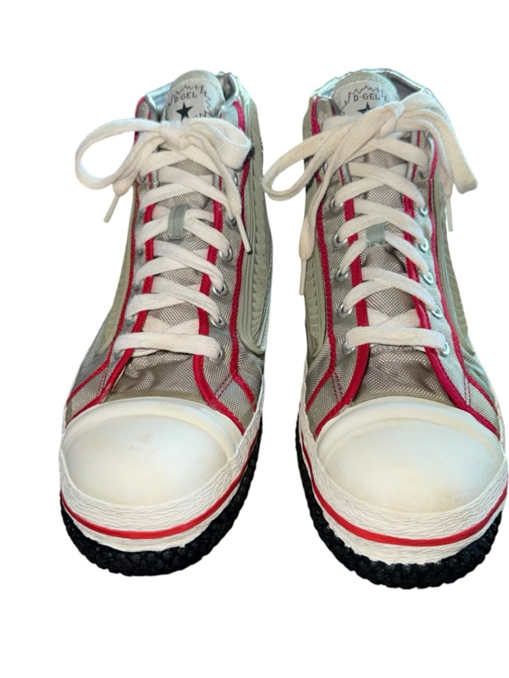 Vintage D-Gel High Top Sneakers Mens 6.5 Womens 8 Retro Y2K Streetwear